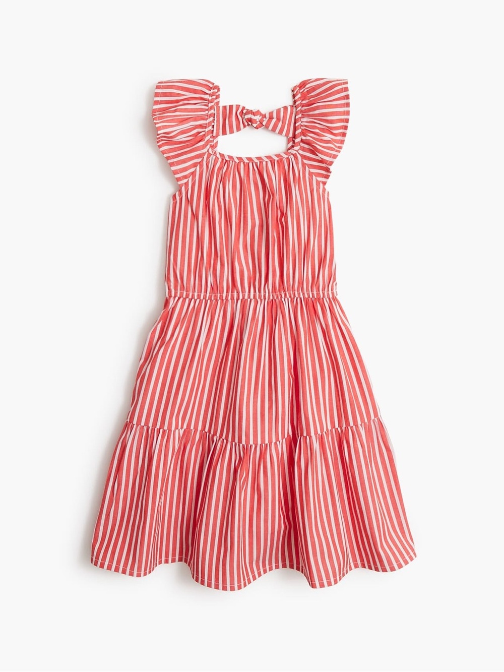 J. Crew Factory Girls Striped Bow Back Dress